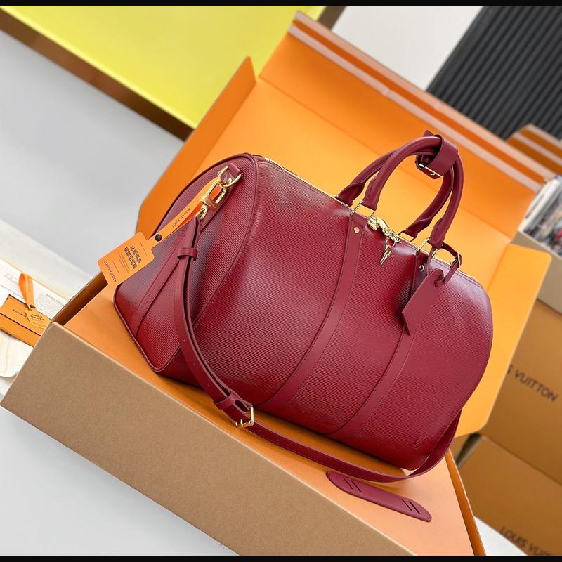 LV Keepall Bandoulière 45 M15180 · 水波紅 複刻實拍圖 5