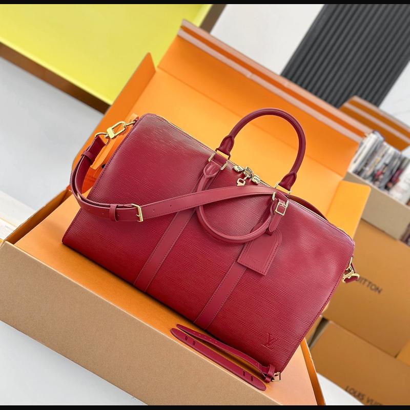 LV Keepall Bandoulière 45 M15180 · 水波紅 複刻實拍圖 6