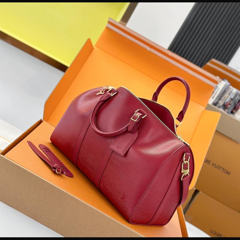 LV Keepall Bandoulière 45 M15180 · 水波紅 複刻實拍圖 8