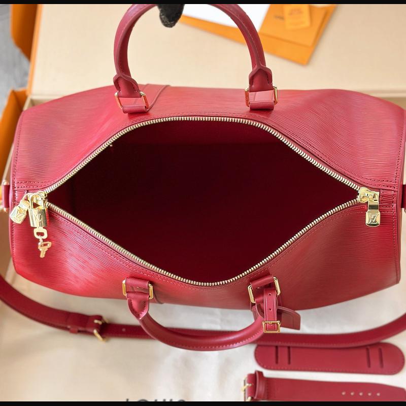LV Keepall Bandoulière 45 M15180 · 水波紅 複刻實拍圖 9