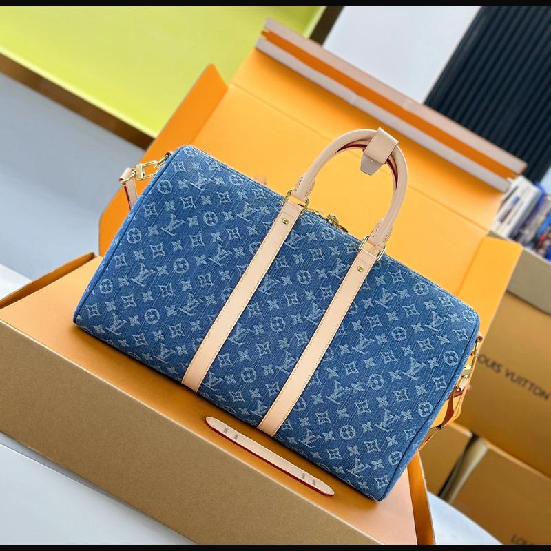 LV Keepall Bandoulière 45 M27943 · 牛仔藍 複刻實拍圖 2