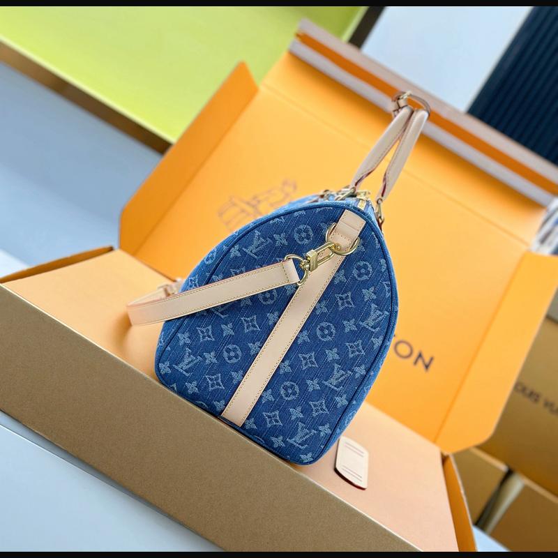 LV Keepall Bandoulière 45 M27943 · 牛仔藍 複刻實拍圖 3
