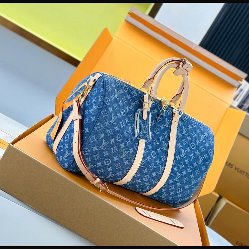 LV Keepall Bandoulière 45 M27943 · 牛仔藍 複刻實拍圖 6