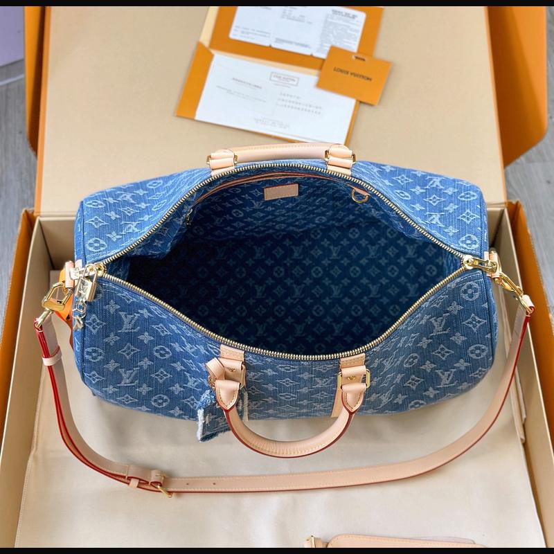 LV Keepall Bandoulière 45 M27943 · 牛仔藍 複刻實拍圖 9