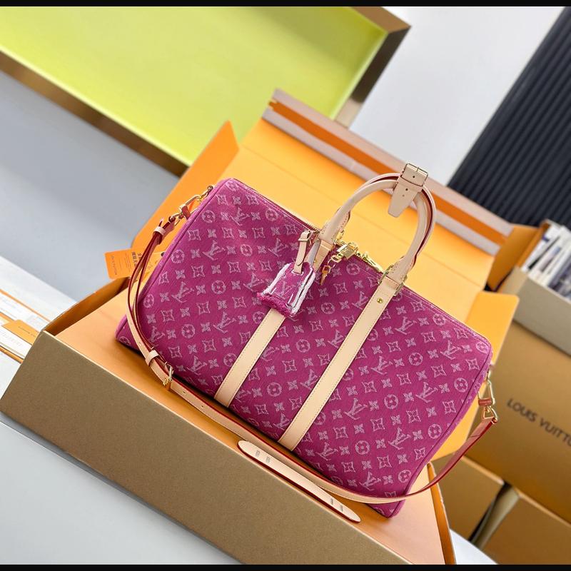 LV Keepall Bandoulière 45 M27944 · 牛仔粉 複刻實拍圖 1