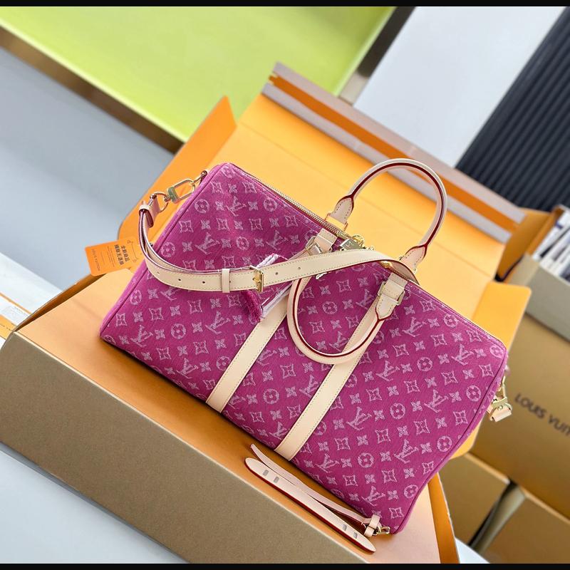 LV Keepall Bandoulière 45 M27944 · 牛仔粉 複刻實拍圖 5