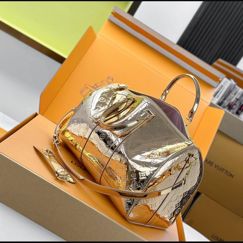 LV Keepall Bandoulière 45 M26463 · 玫瑰金鏡面 複刻實拍圖 7