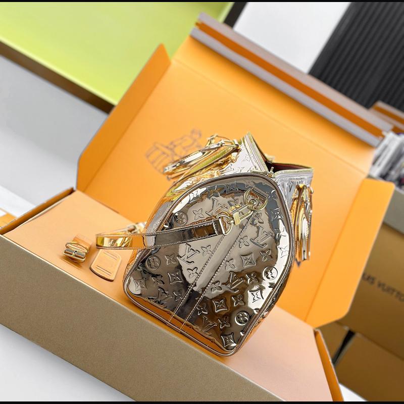 LV Keepall Bandoulière 45 M26463 · 玫瑰金鏡面 複刻實拍圖 8