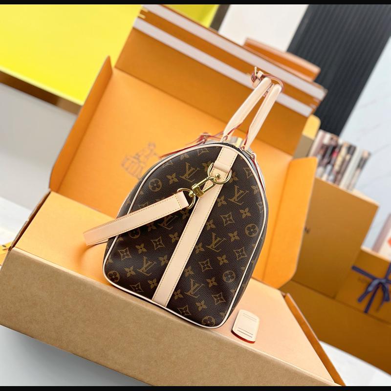 LV Keepall Bandoulière 45 M01944 · 絲印老花彩條 複刻實拍圖 3
