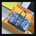 LV Keepall 45 N29601 · 牛仔藍格 配色