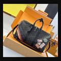 LV Keepall 45 絲印 · 黑灰貼紙 配色