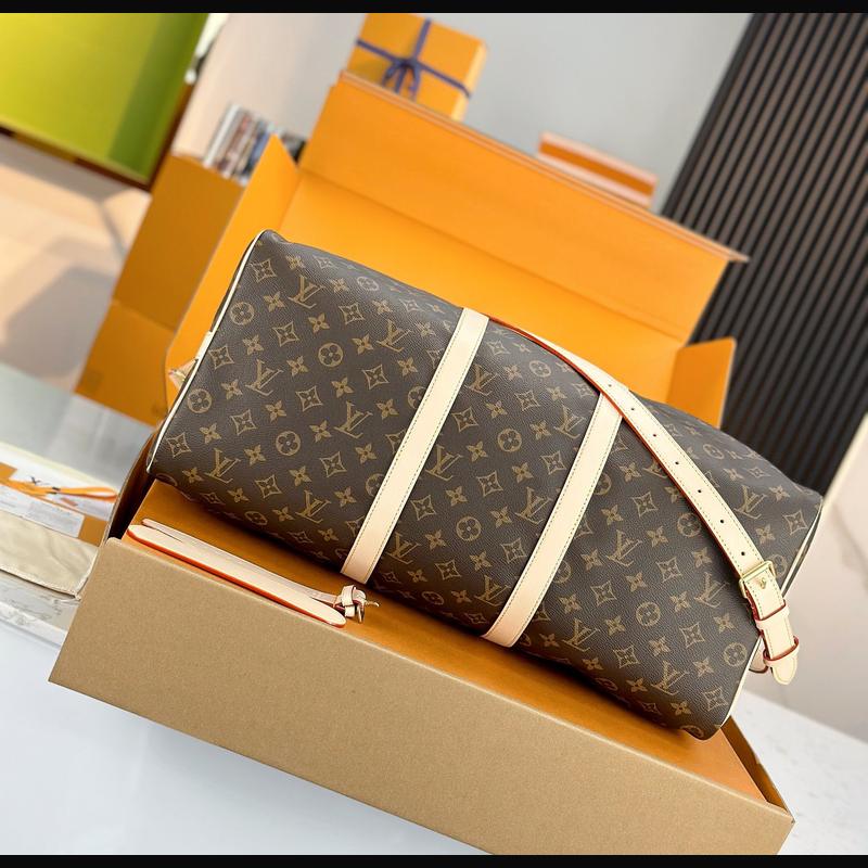 LV Keepall Bandoulière 50 M41418 · 老花原色皮 複刻實拍圖 4