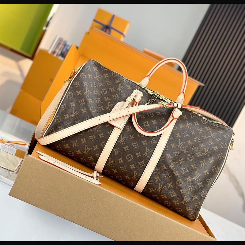 LV Keepall Bandoulière 50 M41418 · 老花原色皮 複刻實拍圖 5