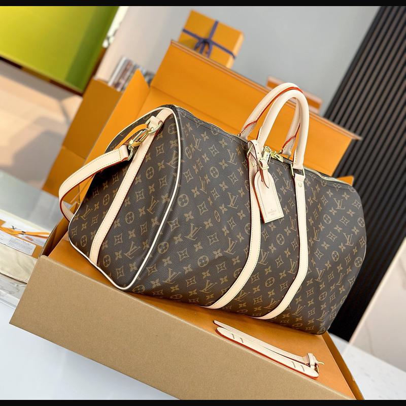 LV Keepall Bandoulière 50 M41418 · 老花原色皮 複刻實拍圖 6