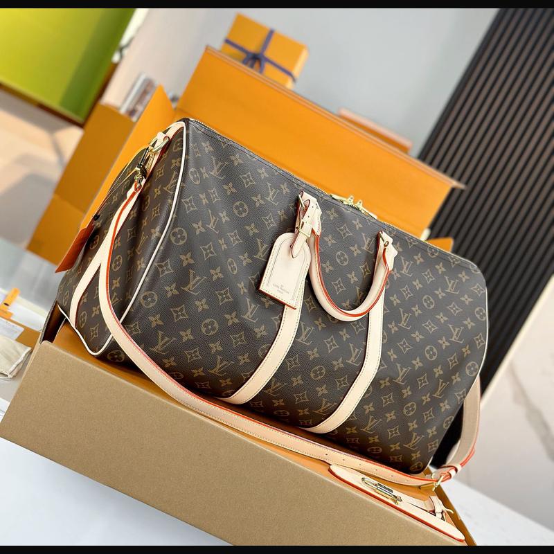 LV Keepall Bandoulière 50 M41418 · 老花原色皮 複刻實拍圖 7
