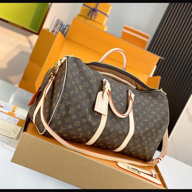 LV Keepall Bandoulière 50 M41418 · 老花原色皮 複刻實拍圖 8