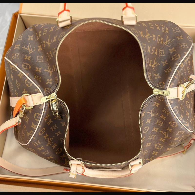LV Keepall Bandoulière 50 M41418 · 老花原色皮 複刻實拍圖 9
