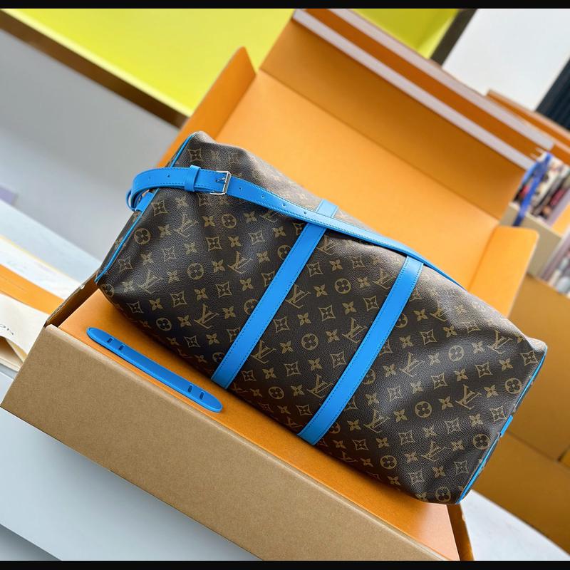 LV Keepall Bandoulière 50 M12629 · 藍邊老花 複刻實拍圖 4