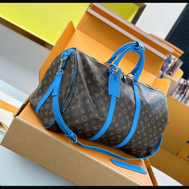 LV Keepall Bandoulière 50 M12629 · 藍邊老花 複刻實拍圖 5