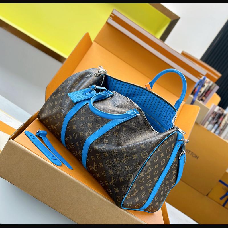 LV Keepall Bandoulière 50 M12629 · 藍邊老花 複刻實拍圖 6