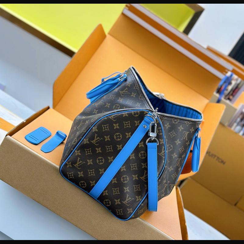 LV Keepall Bandoulière 50 M12629 · 藍邊老花 複刻實拍圖 7