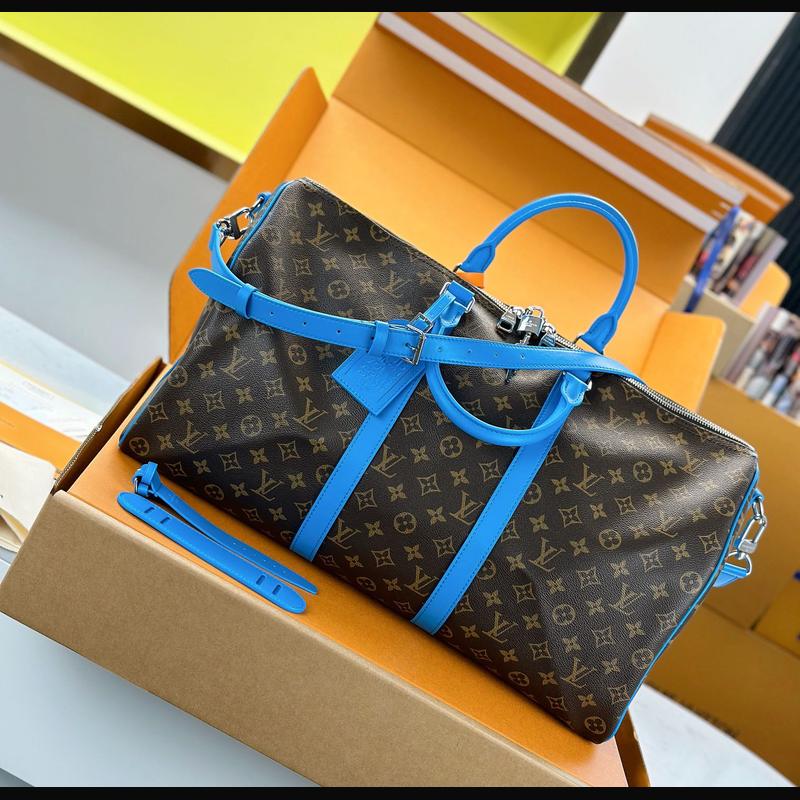 LV Keepall Bandoulière 50 M12629 · 藍邊老花 複刻實拍圖 8