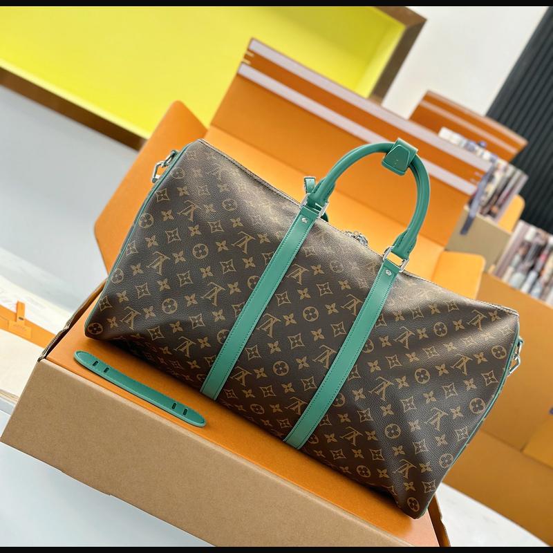 LV Keepall Bandoulière 50 M12630 · 綠邊老花 複刻實拍圖 2