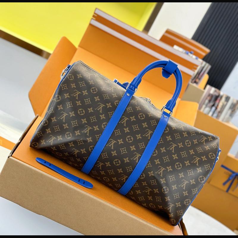 LV Keepall Bandoulière 50 M12633 · 深藍邊老花 複刻實拍圖 2