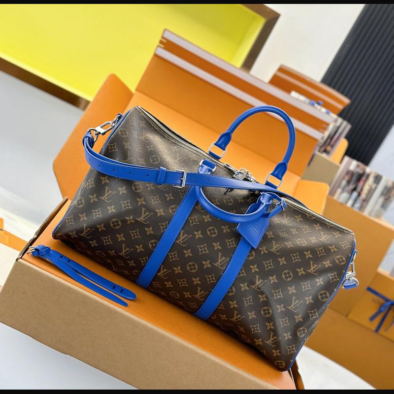 LV Keepall Bandoulière 50 M12633 · 深藍邊老花 複刻實拍圖 5