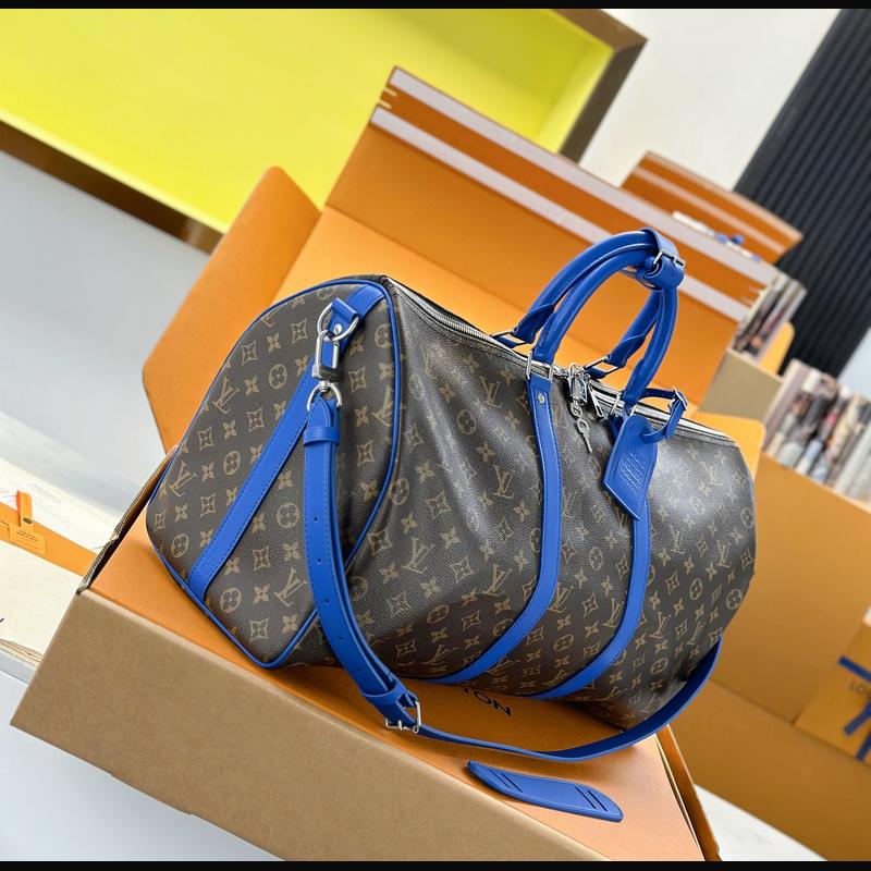 LV Keepall Bandoulière 50 M12633 · 深藍邊老花 複刻實拍圖 6