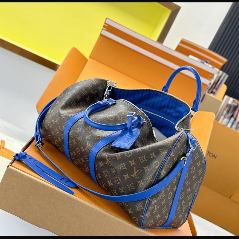 LV Keepall Bandoulière 50 M12633 · 深藍邊老花 複刻實拍圖 8