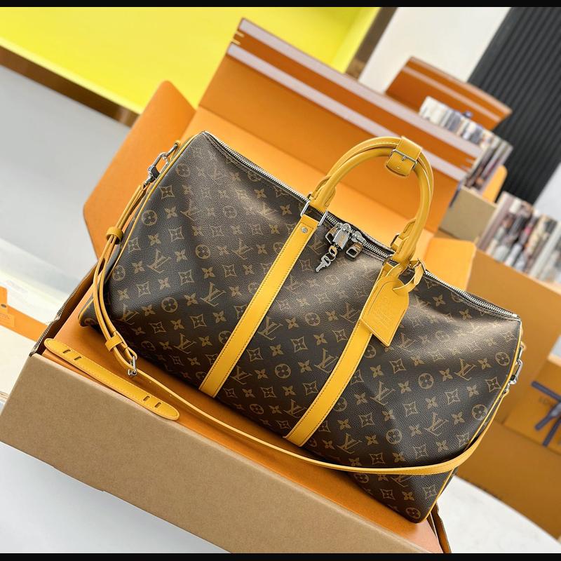 LV Keepall Bandoulière 50 M12634 · 黃邊老花 複刻實拍圖 1