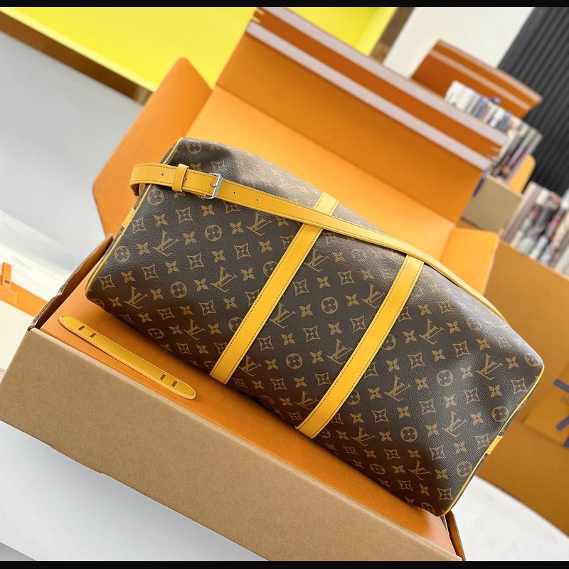 LV Keepall Bandoulière 50 M12634 · 黃邊老花 複刻實拍圖 4
