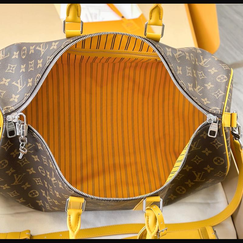 LV Keepall Bandoulière 50 M12634 · 黃邊老花 複刻實拍圖 9