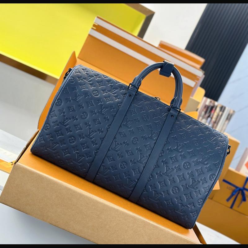 LV Keepall Bandoulière 50 M14840 · 海軍藍影紋 複刻實拍圖 2