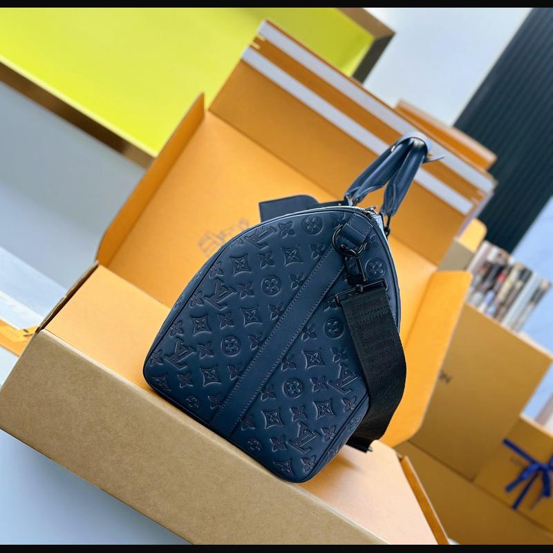 LV Keepall Bandoulière 50 M14840 · 海軍藍影紋 複刻實拍圖 3