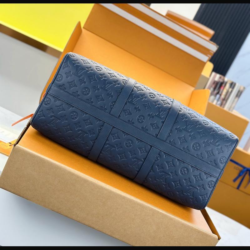 LV Keepall Bandoulière 50 M14840 · 海軍藍影紋 複刻實拍圖 4