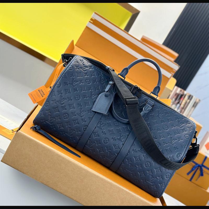 LV Keepall Bandoulière 50 M14840 · 海軍藍影紋 複刻實拍圖 6
