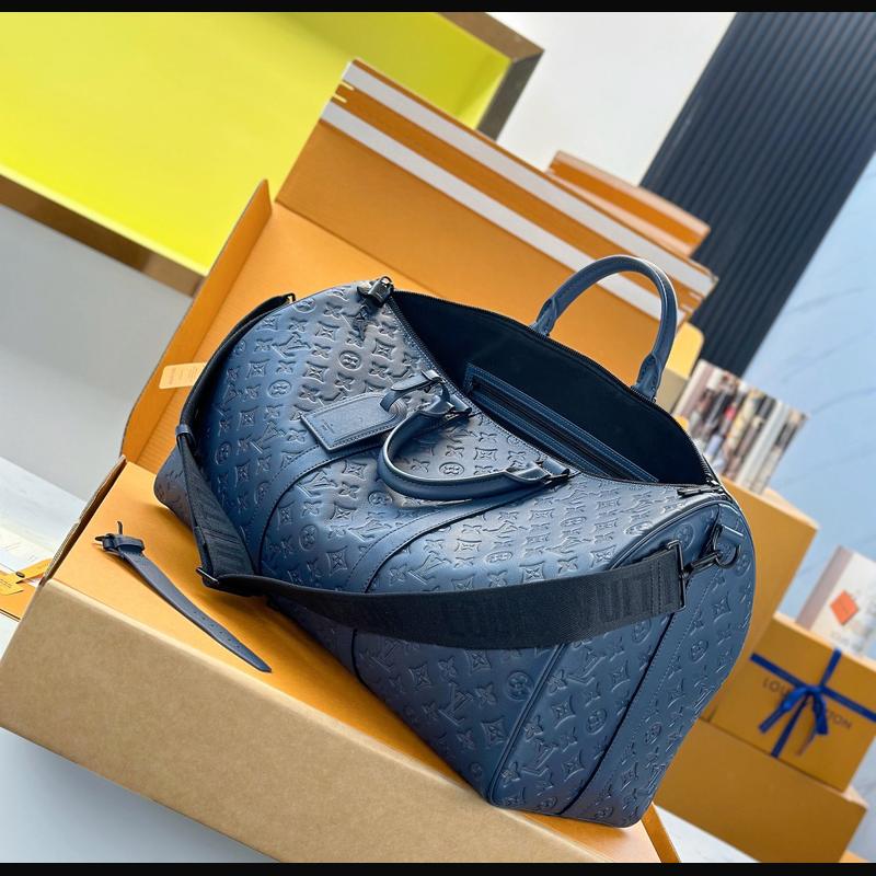 LV Keepall Bandoulière 50 M14840 · 海軍藍影紋 複刻實拍圖 8