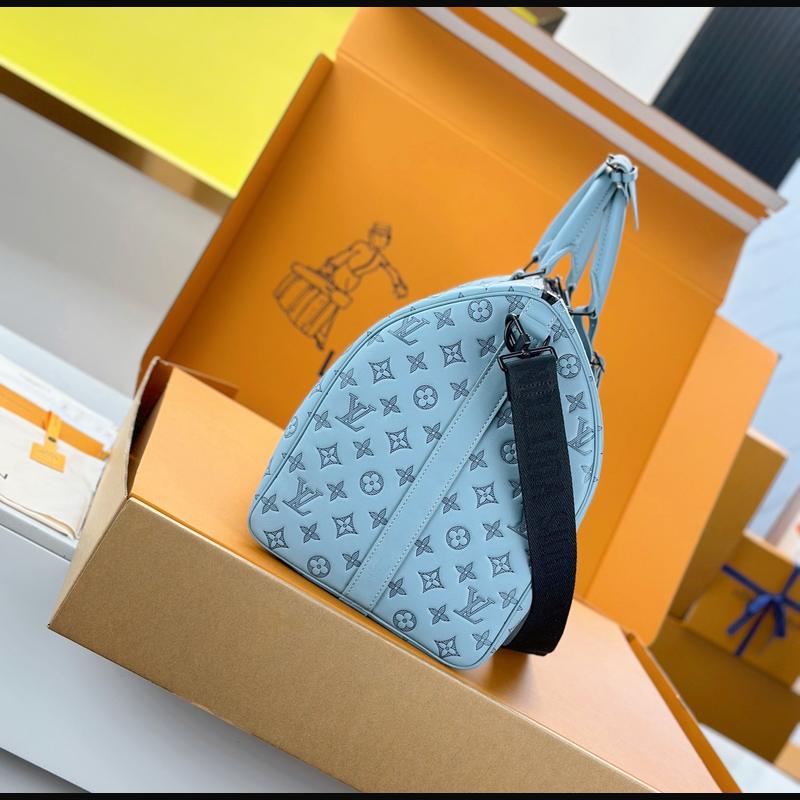 LV Keepall Bandoulière 50 M14842 · 淺藍老花 複刻實拍圖 3