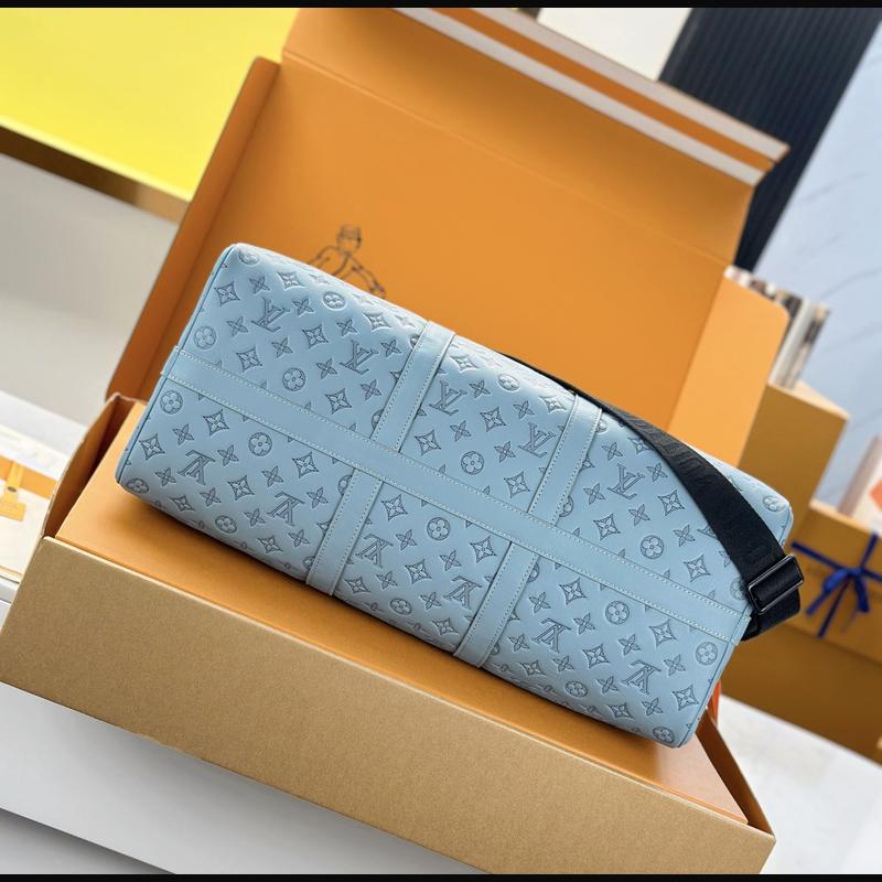 LV Keepall Bandoulière 50 M14842 · 淺藍老花 複刻實拍圖 4
