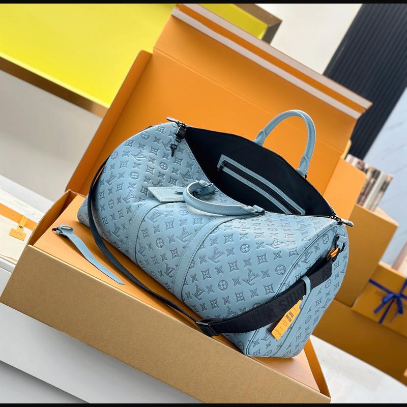 LV Keepall Bandoulière 50 M14842 · 淺藍老花 複刻實拍圖 7