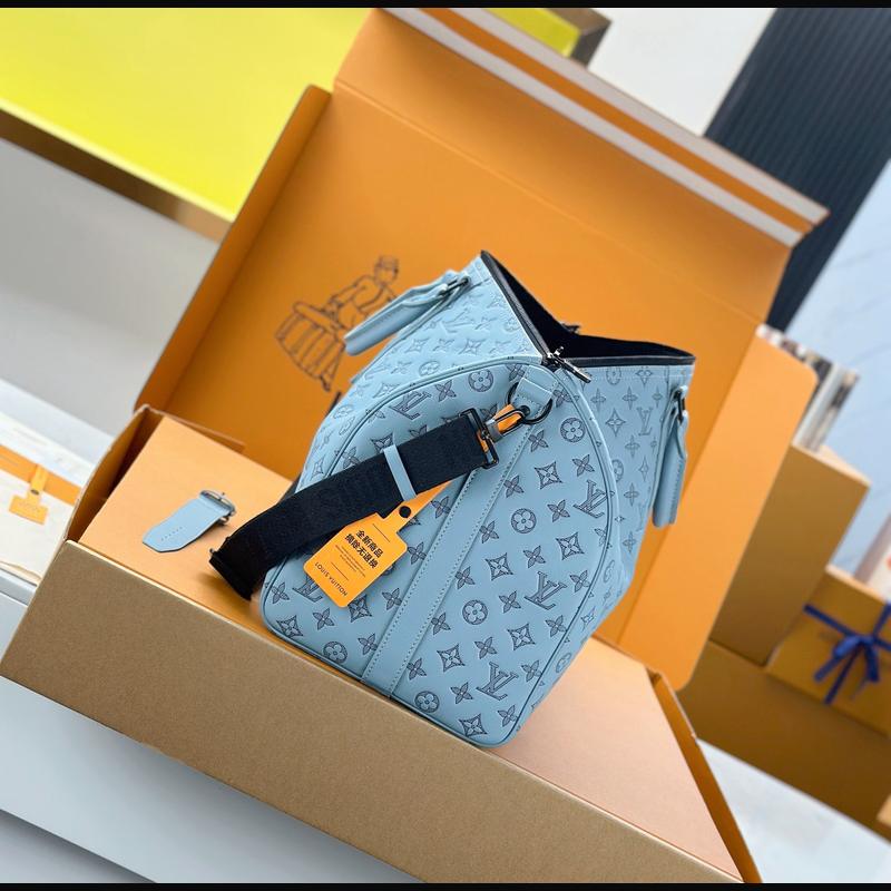 LV Keepall Bandoulière 50 M14842 · 淺藍老花 複刻實拍圖 8