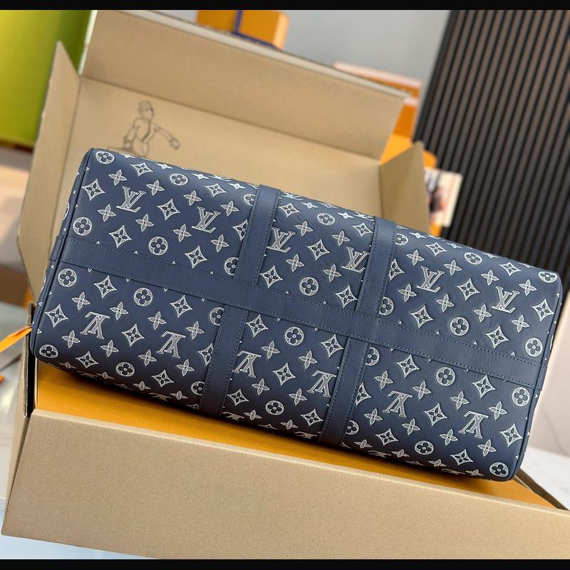 LV Keepall Bandoulière 50 M24953 · 深藍老花 複刻實拍圖 4