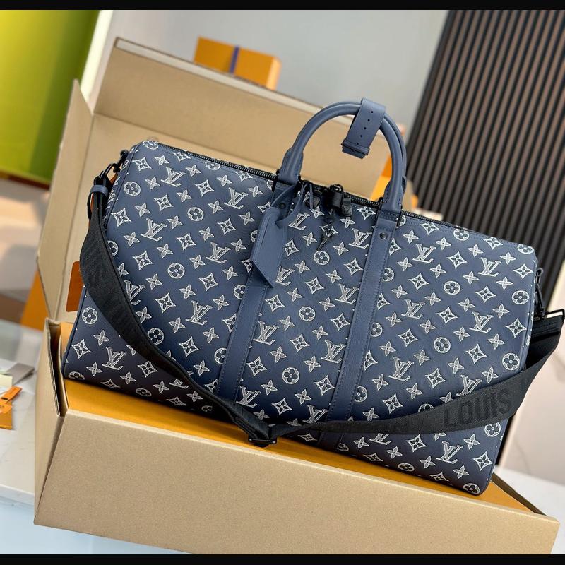LV Keepall Bandoulière 50 M24953 · 深藍老花 複刻實拍圖 6