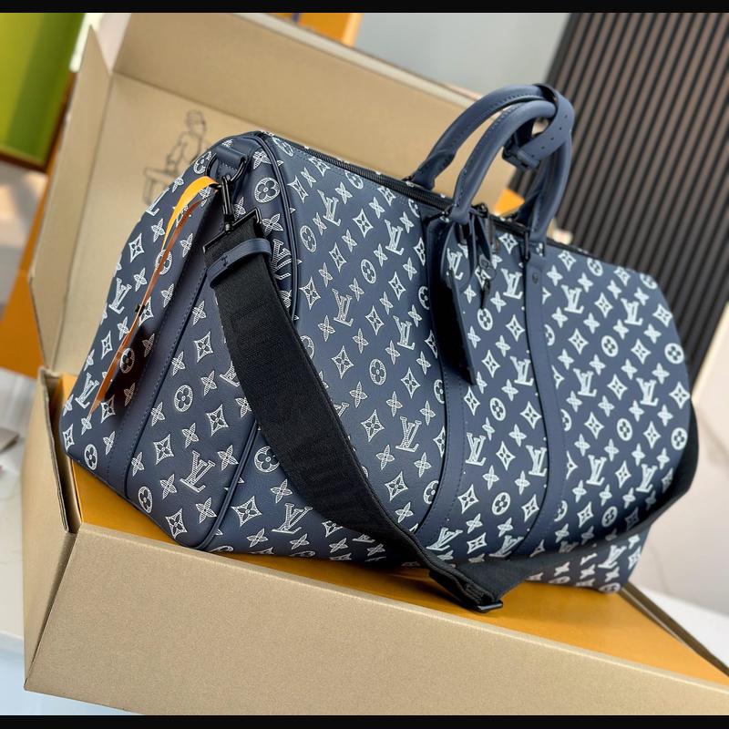 LV Keepall Bandoulière 50 M24953 · 深藍老花 複刻實拍圖 7