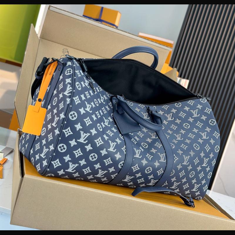 LV Keepall Bandoulière 50 M24953 · 深藍老花 複刻實拍圖 8