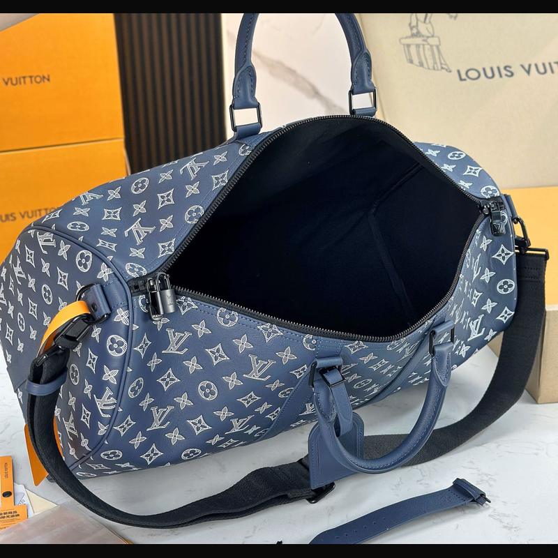LV Keepall Bandoulière 50 M24953 · 深藍老花 複刻實拍圖 9