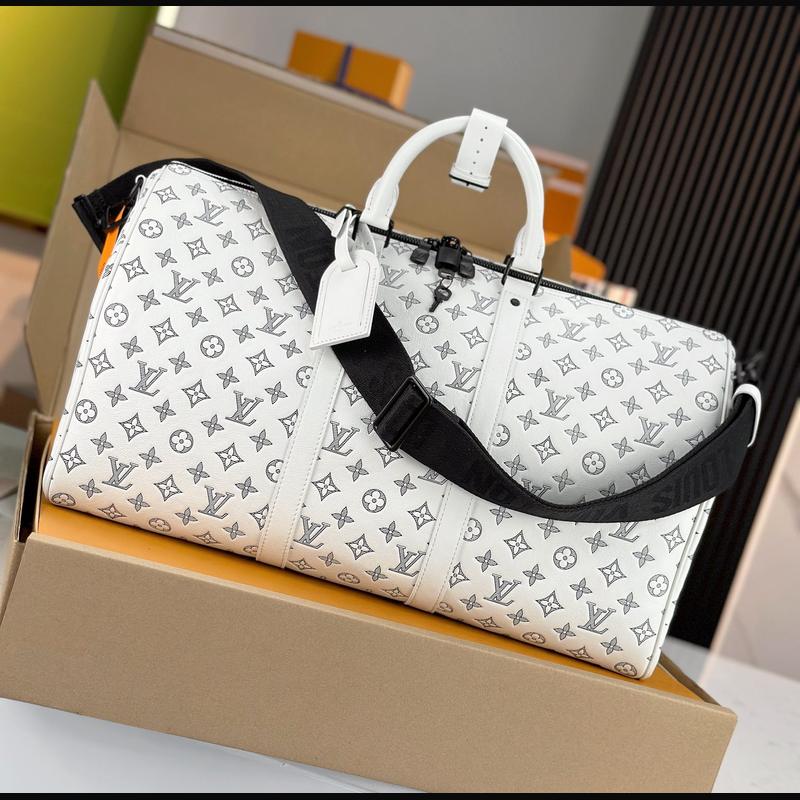 LV Keepall Bandoulière 50 M24954 · 白色老花 複刻實拍圖 1