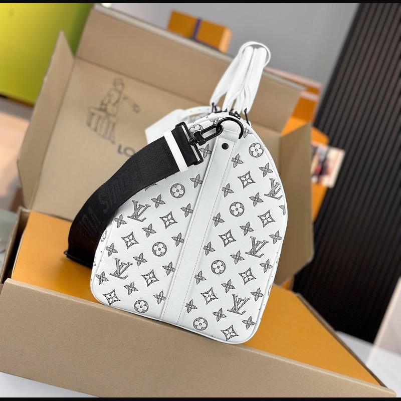 LV Keepall Bandoulière 50 M24954 · 白色老花 複刻實拍圖 3